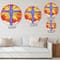 Designart 'Holy Cross Stained Glass Style Rustic Wall Clock